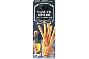 GENERIC Italian Breadsticks with Sea Salt & Olive Oil – Gourmet Artisan Bread Sticks – Crunchy Appetizer Snack, Charcuterie Board & Cheese Platter Essential, Holiday Party Food & Everyday Snacking (4.4oz Specially Selected Pack)
