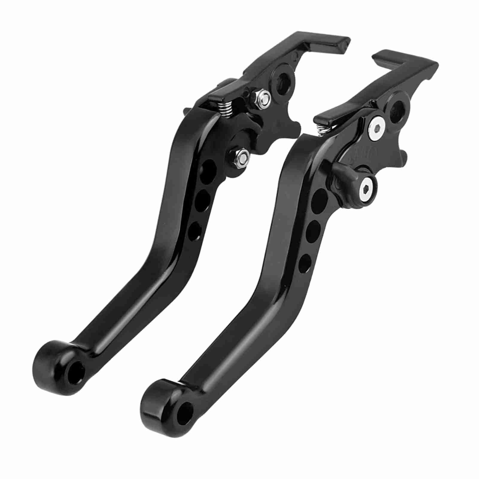 for Motorcycle Brake Lever Double Disc Brake Handle Motorcycle Scooter Universal Modified CNC Double Disc Brake Lever Aluminum Alloy Adjustable (1 Pair)(Black)