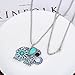 LUREME Pave Crystal and Bead Elephant Silver Tone Pendant Necklace for Women Teen Girls 01001603-1
