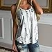 Ruhiku GW Clearance Women Voyage Printed Tank Tops Sleeveless T-Shirt Comfy Blouse Casual Vest Tops Loose Summer Shirts (White, M)