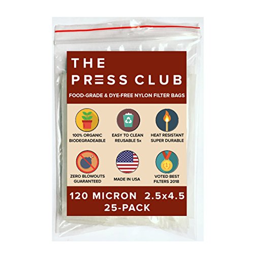 120 Micron Rosin Tea Bag Press Filter 2.5 by 4.5 inch 25 Pack Zero Blowout Guarantee All Micron & Sizes Available