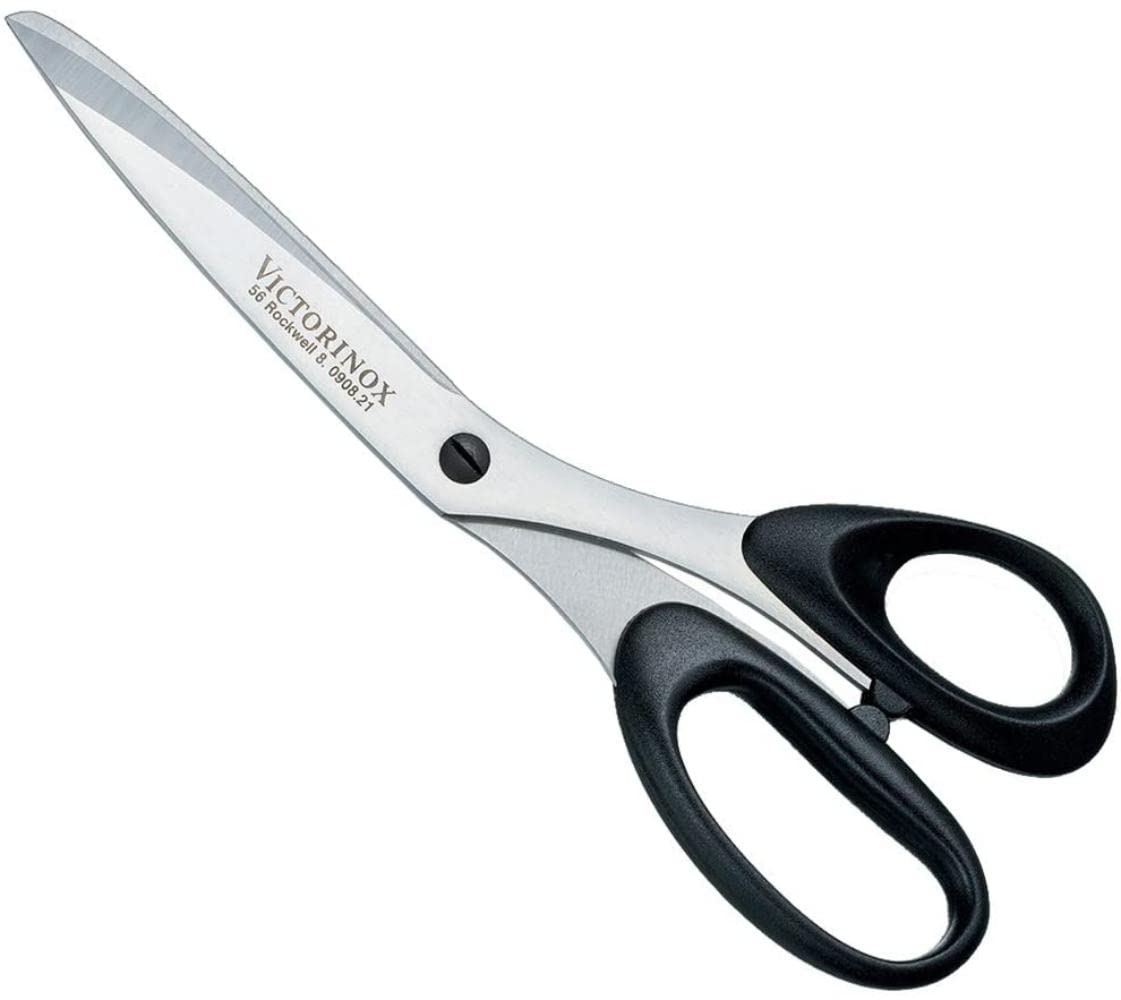 Victorinox Profi Household and Professional Scissors, Extra Sharp Blade, 21 cm, Robust Plastic Handle, Stainless Steel, Black