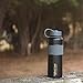 Thermo Tank Insulated Stainless Steel Water Bottle - Ice Cold 36 Hours! Vacuum + Copper Technology - SS Inner Lid, Silicone Grip - 40 Ounce (Black + Grey, 40oz)