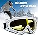 MIGAGA UV Protection Ski Goggles Outdoor Sports Unisex Ski Glasses CS Army Tactical Military Eyewear Windproof Snowmobile Bicycle Motorcycle Protective Glasses with Adjustable Straps (White)