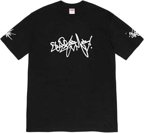 Amazon Supreme シュプリーム 20ss Rammellzee Tag Tee 個性トップス フォントテキストデザイン 帅気半袖 街头風 おしゃれ運動tシャツ ブラック Xl Tシャツ カットソー 通販