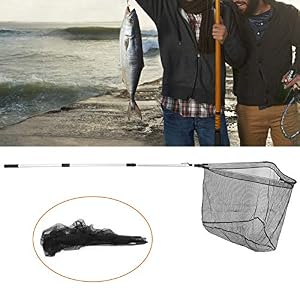 Lahomie Épuisette De Pêche, 228,6 Cm, Télescopique, Pliable, En Alliage D’aluminium, Portable