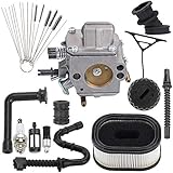 Hayskill Carburetor for Stihl MS 440 460 MS440 MS460 044 046 Chainsaw Parts Replace 1128 120 0625 with Air Filter Fuel Line Spark Plug Repower Kit Zama HD-17A HD-16D Carb