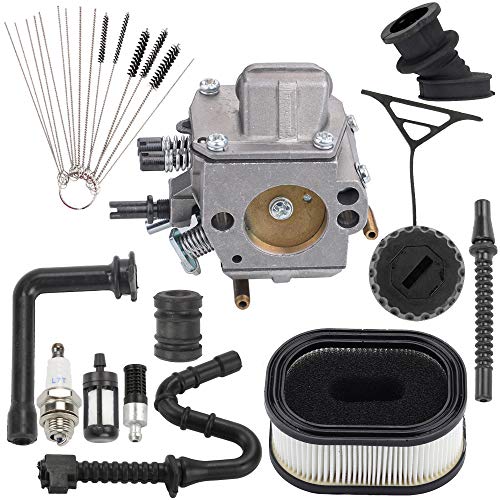 Hayskill Carburetor for Stihl MS 440 460 MS440 MS460 044 046 Chainsaw Parts Replace 1128 120 0625 with Air Filter Fuel Line Spark Plug Repower Kit Zama HD-17A HD-16D Carb