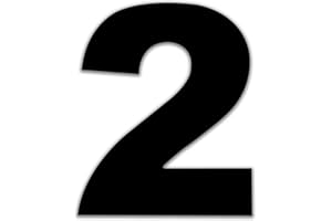 HOMUS 8 Inch Large House Numbers, Black Modern Home Address Signage for Outside, Wide Style & Never Rust, Number 2