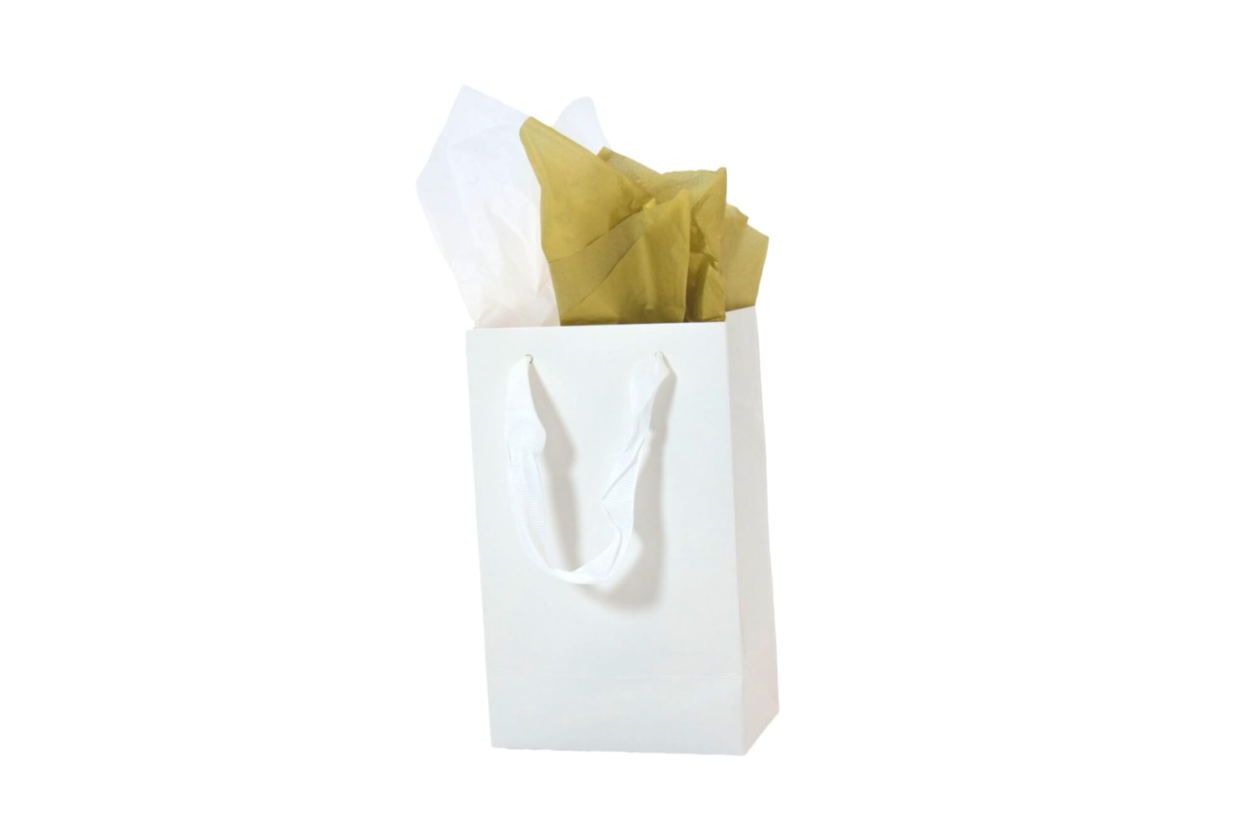 Photo 1 of JUNESHE Gift Bags with Handles &Tissue Paper,4 Pack Small White Gift Bags,5"×3"×8" Gift Wrap for Wedding, Birthday, Shopping, Thanksgiving, Christmas