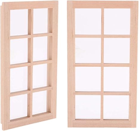 Amazon Cuticate 1 12 人形家の装飾 木製 窓枠1 12 ドールハウス 家具 木製 窓枠 手作りアクセサリー 2個入り プラモデル 通販