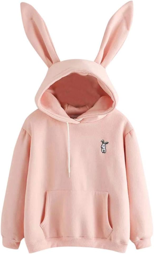Women Hoodie, Shybuy Womens Girls Cute Rabbit Bunny Ears Long Sleeve Casual Hoodie Sweatshirt Pullover Tops Blouse