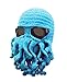 Amurleopard Unisex Barbarian Knit Beanie Octopus (One size, Blue~)