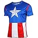WUKE Men's Solider Casual Gym Short T-shirt