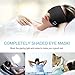 Bluetooth Sleeping Eye Mask, FlyXShop Sleep Headphones Music Travel Sleeping Headset 4.2 Bluetooth Wireless Sleep Eye Mask with Microphone Handsfree and Washable (Black)