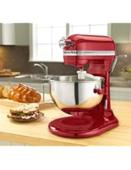 KitchenAid KV25G0XER Red Artisan 5-Quart 450-Watt Stand Mixer