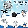 Invero® Mini USB 4-Inch Tilting Desktop Cooling Fan with Metal Shell and Aluminium Blades ideal for Home, Office…