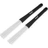 Musiclily Basic Retractable Jazz Drum Telescopic Brushes Drumsticks Sticks | Percussion Professional