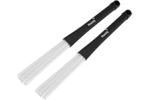Musiclily Retractable Jazz Drum Brushes Telescopic Percussion Professional Brushes Drumsticks Sticks
