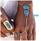 Olbye Turquoise Bracelet Silver Ring Bracelet