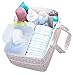 Premium 3-Compartment Infant Diaper Caddy & Essentials Organizer, Ideal for The Car or The Nursery, Finally Organize Your Baby Accessories in One Convenient Place 14”x9”x7