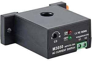 1pcs AC Current Switch, Adjustable Current Sensing Switch, Normally Open/Close Current Induction Relay, M3050/M3056 0.2-30A S