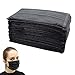 50 Packs Black Disposable PM2.5 Face Mask Medical Dental Earloop Anti-Dust Flu Surgical Masks Four Layer Activated Carbon Filter Face Masks