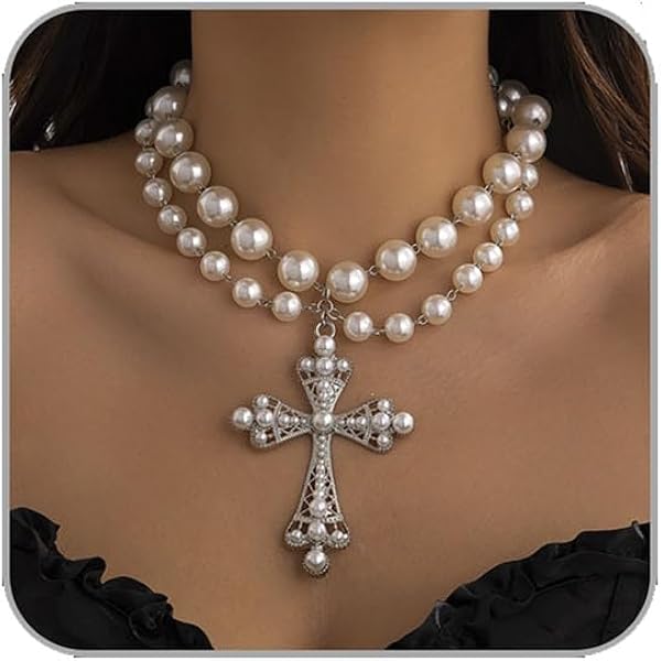 Amazon.com: Pearl Choker Necklace for Women Statement Gothic