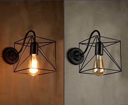 Wandlamp van ijzer binnenverlichting vitange kroonluchter design lampenkap ijzer retro licht ster bedlampje hoogantiek… - Afbeelding 4