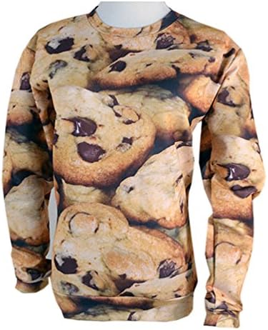 Funny Crewneck 3D Sweatshirts Hoodies Cookies Choc Chip Medium