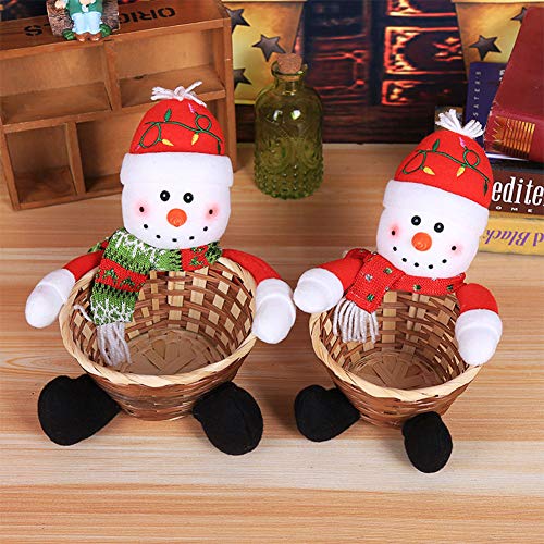 image for Ocamo Small Merry Christmas Candy Storage Basket for Xmas Table Decora