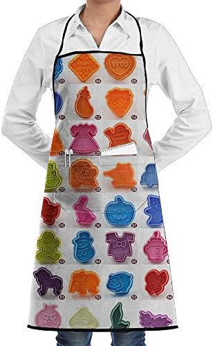 HTSS Handmade Biscuit Cake Mold Unisex Chef Aprons With Pockets Bakery Servers Waitress Craftsmen For Mens Womens Home Kitchen Cooking