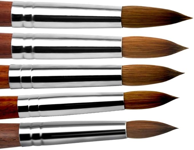 KADS 100 Kolinsky Sable Acrylic Nail Art Brush Red Wood Pen Nail Brush