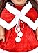 Geviaho ebuddy 3pc Christmas Red Color Including Hat Shawl Dresses Outsuits Fits 18 Inch Girl Dolls