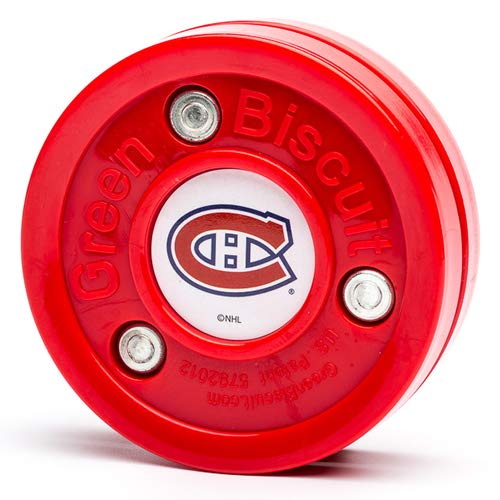 Green Biscuit NHL Teams Original Passing/Handling Training Puck (Montreal Canadiens) - Off-Ice/Street Hockey Puck