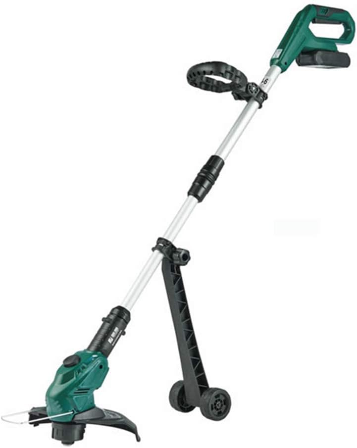 20V Cordless Weed Sweeper With Guide Wheel, Electric Weed Cleaner With