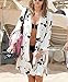 Sierry Womens Bikini Cover ups Loose Floral Print Swimsuit Chiffon Kimono Cardigan Capes