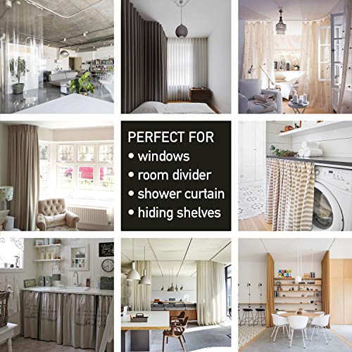 DartAnt Heavy Duty Flexible Curtain Track Ceiling Mount, Bendable Room