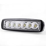 Universal For Honda 18W 6 LED Flood Beam Offroad Driving Work Light Bar 4WD SUV Jeep Truck New