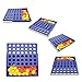 4 in a Row,QM-STAR Line Up 4 Game Classic Family 4 in a Row Board Game,Children 's Educational Toys Three-Dimensional 4 Chess for Kids and Family(Blue)