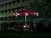 Abba Patio 7 by 9 Feet Outdoor Rectangular Umbrella with Solar Powered 32 LED Lights with Tilt and Crank, Dark Red