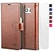 OCASE Samsung Galaxy S7 Case [ Card Slot ] [ Kickstand ] Leather Flip Wallet Case for Samsung Galaxy S7 - Brown