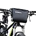 Allnice Bike Handlebar Bag Waterproof 3L Mountain Road MTB Bike Cycling Bicycle Top Tube Handlebar Bag Front Frame PVC Bag Roll Top Design Front Pannier Basket Bag