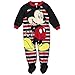 Disney Toddler Boys' Mickey Mouse 2-Pack Fleece Blanket Sleeper, Red, 3T