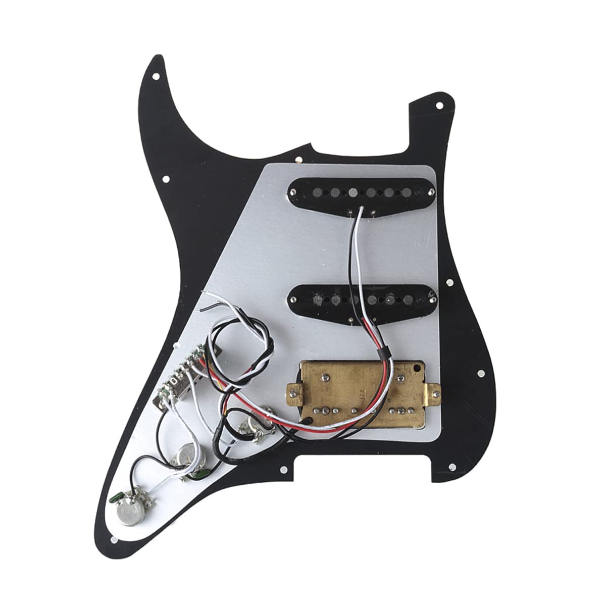 Pickguard Fender HSS Stratocaster Nero 3 Strati Con 11 Fori – Perfetto Per Upgrade O Sostituzione Ricambio Fender 0055267000
