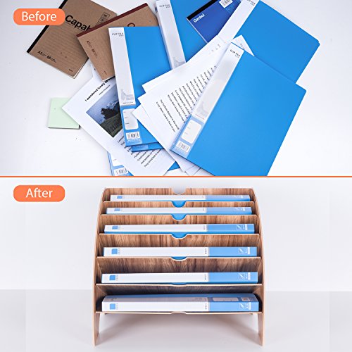 Wooden File Storage Lesfit Wood Office Desktop Stationery