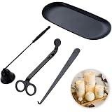 Kopida 4-Piece Candle Wick Tool Set - Dipper, Cutter, Snuffer & Trimmer In Gold, Silver, Black & Rose Gold (20cm)
