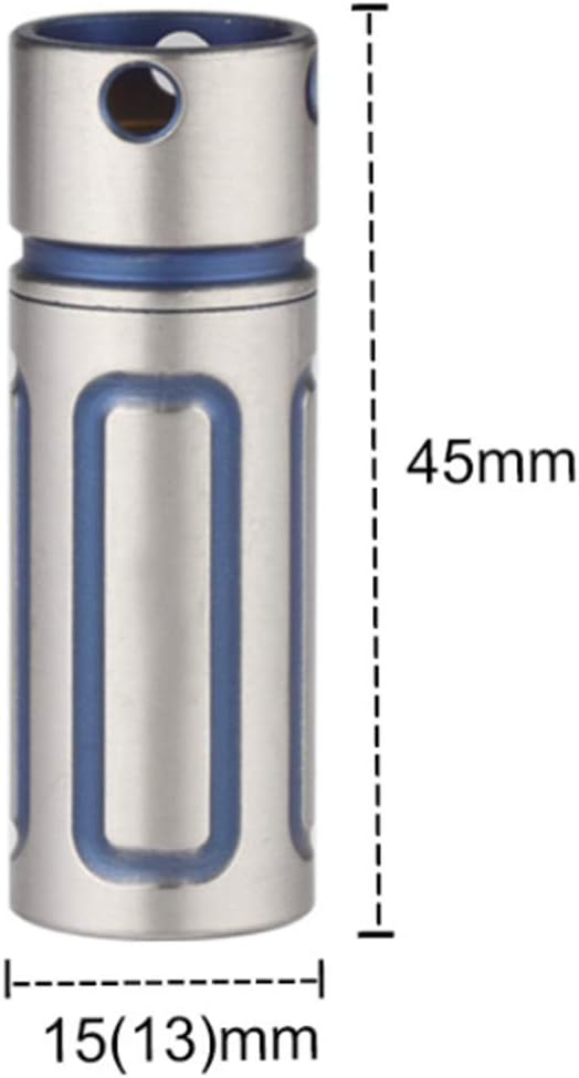 lahomia Titanium Waterproof Sealed Bottle Capsule Toothpick Dry Box Tank for Hiking - Silver, M : Sports & Outdoors