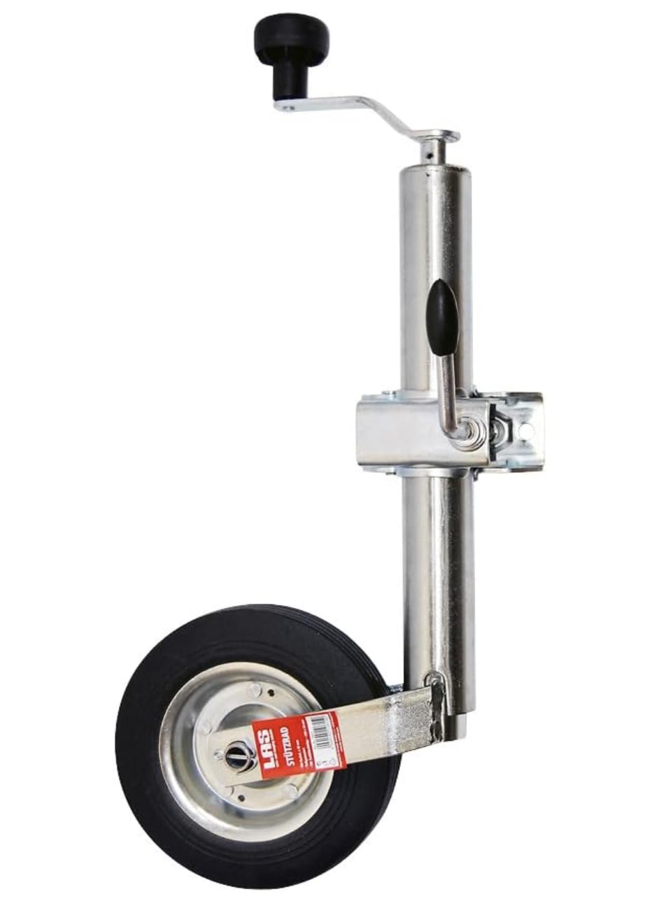 LAS 10617 Jockey Wheel with Holding Bracket, 48 mm Full-Rubber Wheel, 200 x 50 mm