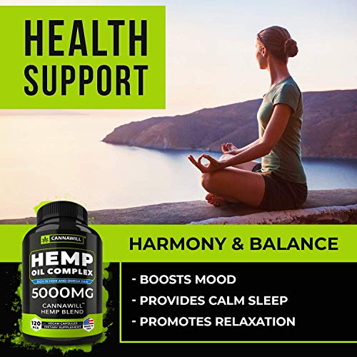 4 Hemp+Oil+Capsules+5000MG+Inflammatory